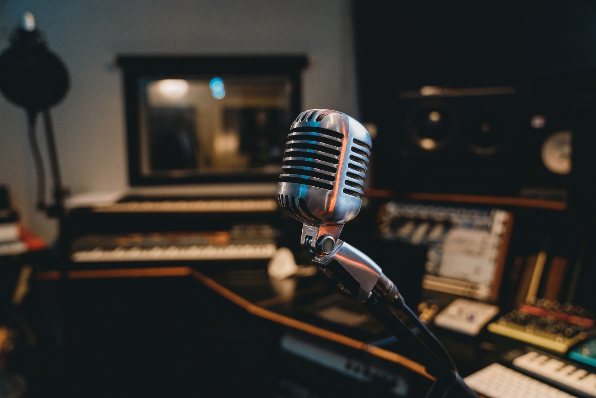 Recording equipment in a professional recording studio